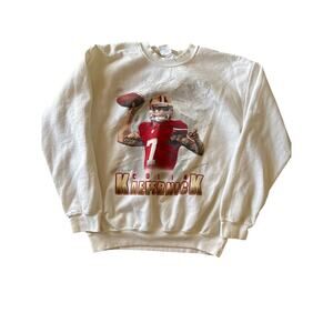 Colin Kaepernick San Francisco 49ers M White Gildan Heavy Blend Crewneck